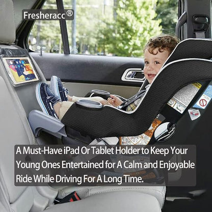 Car iPad Kindle Tablet Holder for Rear and Forward Facing Mirror, Car Mount Hanger Case for Vehicle Backseat Headrest Up to 10.5', Lightweight Washable and Portable (Grey)