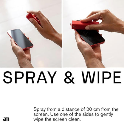 am Screen Cleaner Mist Spray with Microfiber Cloth Around – Alcohol-Free, Streak-Free Screen Cleaning Kit for Smartphones, Tablets, Laptops, Smart TVs & Car Screens, 3 Pack, Keith Haring