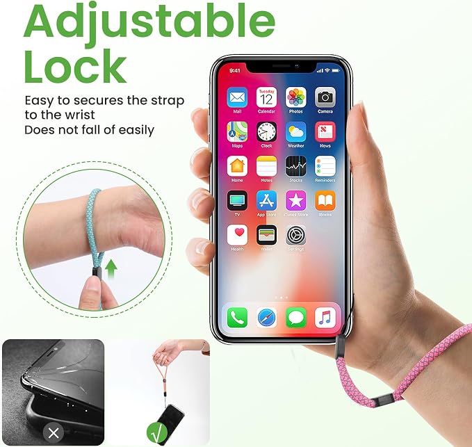 FrgKbTm Hand Wrist Strap Lanyard, Adjustable Nylon Colorful for Mobile Phone, Camara, USB Flash Drive, ID Name Tag Badge