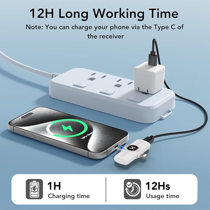 Mini Wireless Lavalier Microphone for iPhone, iPad, Android Phone - 2in1 Microfono Lapel Bluetooth Mic for Recording, Clip on Omni Lav Mic for Video Recording, Tiktok, YouTube, Vlog