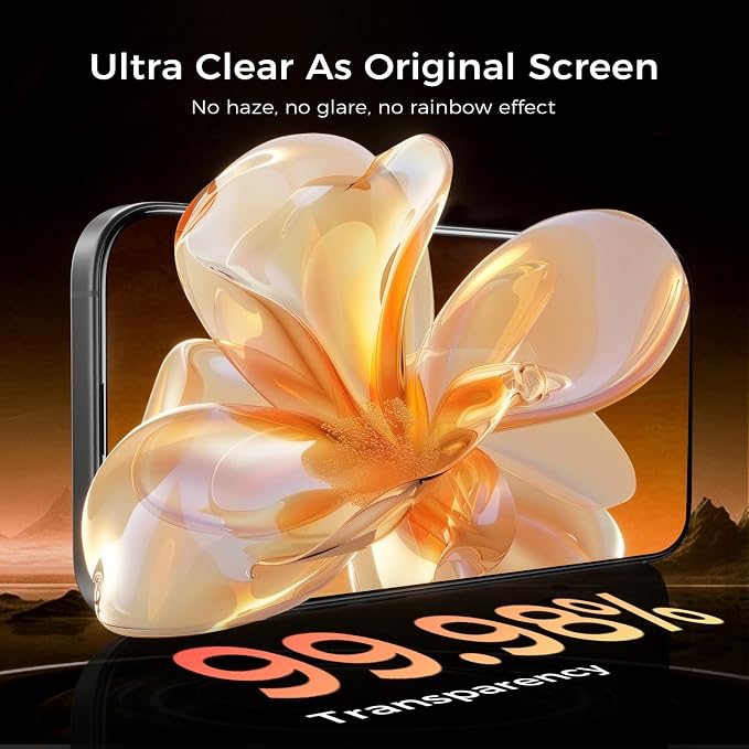 NeverBreak 9H+ Hardness for iPhone 15 Screen Protector 12FT Military Grade Protection (Scratch, Shatter, Drop Resistance) 15 Tempered Glass Full Edge Coverage Case Friendly 6.1" 2 Pack