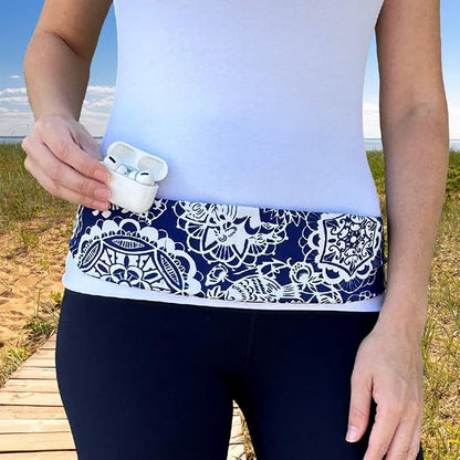 BANDI Running Belt for Women & Men – USA Made No-Bounce Adjustable Waist Pack & Secure Fanny Pack – Fits All Phones, Gels & Essentials – Zipper-Free, Medical Device Friendly
