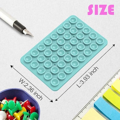 Double Sided Silicone Suction Phone Holder Mount, Silicon Accessory for iPhone and Android, Hands-Free Mirror Shower Phone Holder, TikTok Videos and Selfies (Combo H)