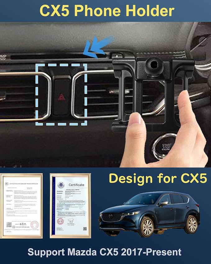 for Mazda Cx5 Phone Mount 2025 Magnetic 15W Fast Wireless Charger for Mazda Cx5 2017-present