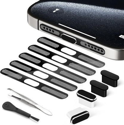 USB C Dust Plug, USB C Port Cover, Type C Charging Port Plug Cover with Speaker Dust Cover, Phone Accessories for iPhone 17/Air/17 Pro/17 Pro Max/iPhone 16/16 Plus/16 Pro/16 Pro Max/iPhone 15 Series