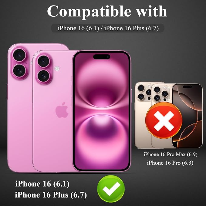 YWXTW [5 Pack Designed for iPhone 16 Camera Lens Protector, for iPhone 16 Plus Camera Lens Protector, Night Shooting Mode, Anti Scratch HD Clear 9H Hardness Tempered Glass