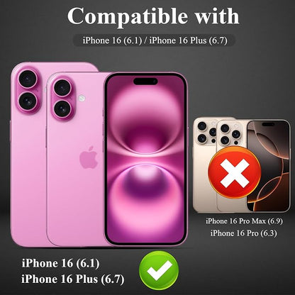 YWXTW [5 Pack Designed for iPhone 16 Camera Lens Protector, for iPhone 16 Plus Camera Lens Protector, Night Shooting Mode, Anti Scratch HD Clear 9H Hardness Tempered Glass