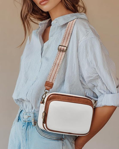 Crossbody Bags with Built-in Wallet, Anti-Theft Travel Purse with Card Slots, Trendy Vegan Shoulder Bag for Women Men