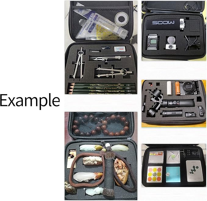 Electronic Organizer, DIY Sponge Protection Travel Cable Organizer Bag Pouch Electronic Accessories Carry Case With Handle Portable All-in-One Storage Bag for Cable, Cord, Charger, Phone, Earphone