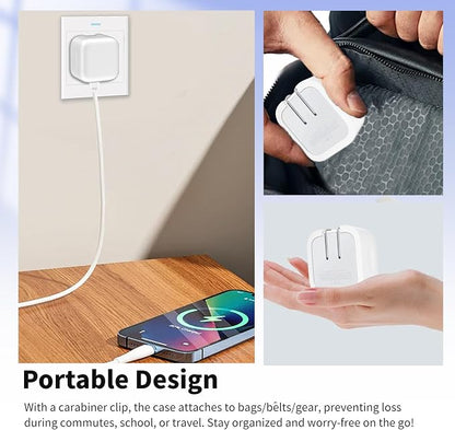 Case for Apple 35W Power Adapter – Soft Silicone Protective Cover for Dynamic Charger,Shockproof Dustproof Charging Block Protector Sleeve[White]
