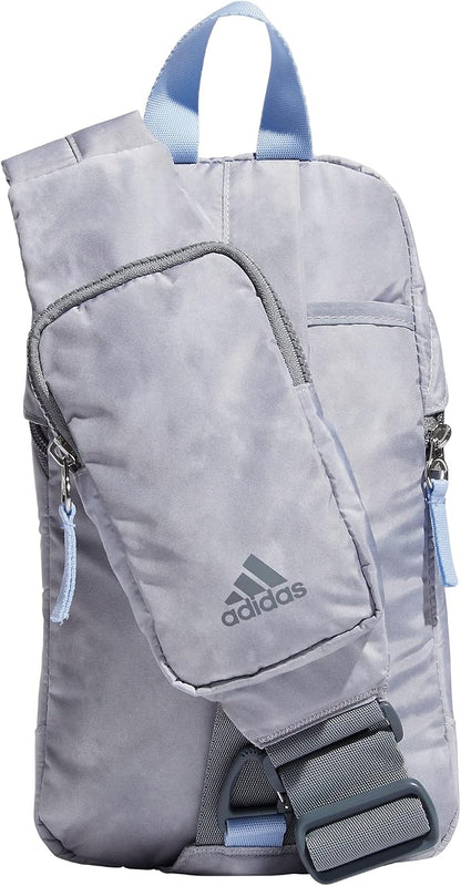 adidas Essentials Sling Small Crossbody Bag for Women and Men (5L), Stone Wash Grey/Blue Dawn/2.0, One Size