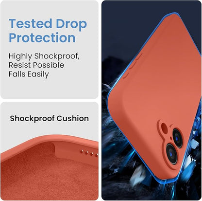 FireNova Designed for iPhone 16 Case, Silicone Upgraded [Camera Protection] Phone Case, Soft Anti-Scratch Microfiber Lining Inside, 6.1 inch, Pink Pomelo