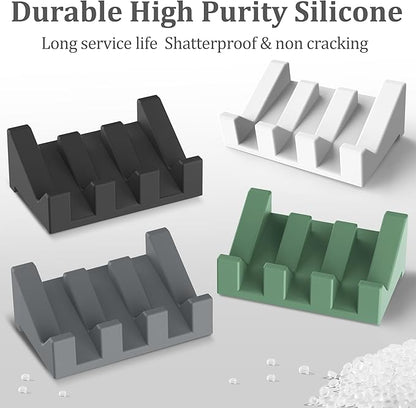 Silicone Soap Dish - 1 PCS Extended Self-Draining Soap Holder for Shower, Bathroom & Bathtub. Keeps Soap Bar Dry and Clean