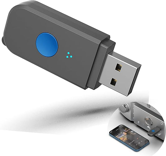USB Bluetooth Car Kit [Stronger Mics& Noise Cancellation] &[Plug-and-Play] Bluetooth 5.3 Receiver Adapter for Car Music/Hands-Free Calls/Stereo Audio,Black