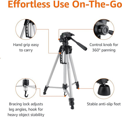 Amazon Basics 60-inch Lightweight DSLR Tripod with Bag, Black