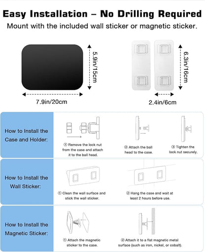 MoKo iPad Shower Holder Waterproof, 360° Rotatable Shower Tablet Holder for 11" iPad, Magnetic Tablet Mount for Fridge, Telescopic Arm, Anti-Fog Touch Screen, 3 Placement Modes, for Bathroom Kitchen