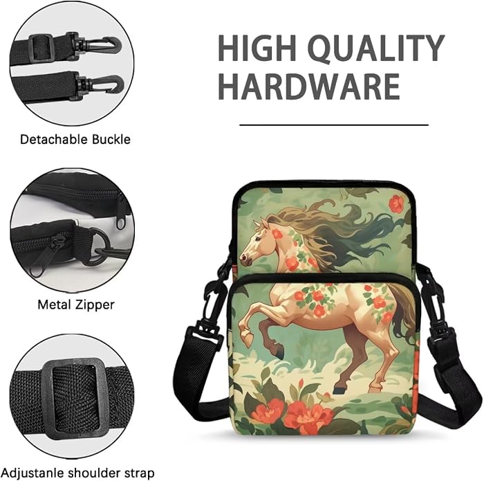 Men's Crossbody Bag, Small Cell Phone Wallet, Women's Shoulder Handbag, Travel Gym Bag