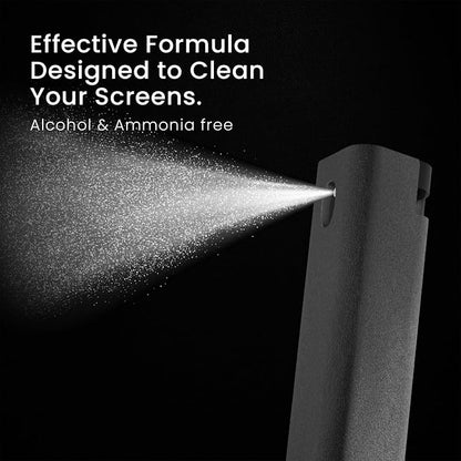 EVEO Car Screen Cleaner Spray and Wipe -2-in-1 iPhone Cleaner, iPad Screen Cleaner & Phone Screen Cleaner - Touchscreen Mist Cleaner for Laptop, Computer, MacBook and More - 2 Pack (Blue & Cream)