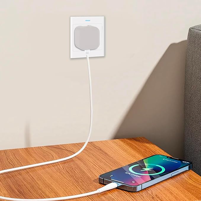 Soft Silicone Charger Case Compatible with Apple 40W USB-C Dynamic Power Adapter with (60W Max), Shockproof & Scratch Resistant Cover, Grey