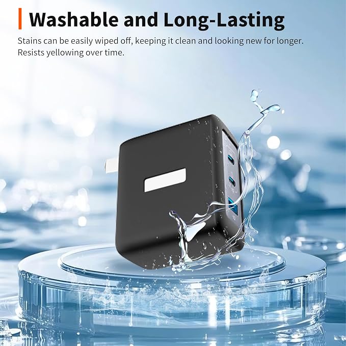 Case for Anker Nano 100W USB-C Charger – Soft Silicone Protective Cover for Dynamic Charger,Shockproof Dustproof Charging Block Protector Sleeve[Black]