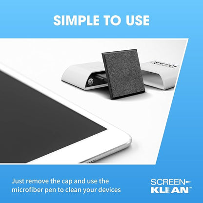 ScreenKlean Tablet Screen Cleaner - Compatible with iPad, Android & Amazon Tablet - with Carbon Microfiber Tech - Injected White - 1 Count (Pack of 1)