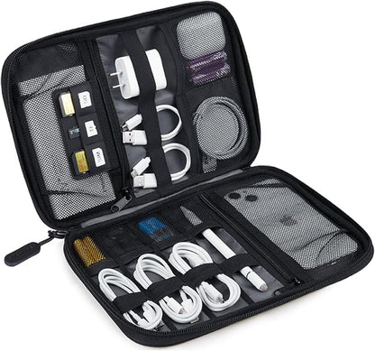BAGSMART Large Electronic Organizer Travel Case for Tech Accessories, Black | Tech Accessories, Cord Storage, For Phone, Power Bank, SD Card, Cables