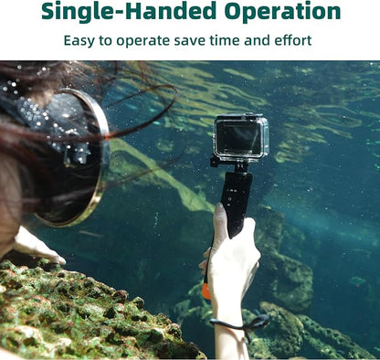 Floating Selfie Stick Hand Grip Waterproof Handle with Bluetooth Remote for Go Pro Hero 13 12 11 10 9 8Moun,Pole Monopod Handle Mount Accessory for Underwater Snorkeling & Water Sports