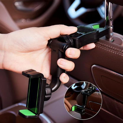 Phone Holder Rear View Mount Adjustable Phone Holder Auto Rear Headrest Mount Bracket Retractable Phone Accessories