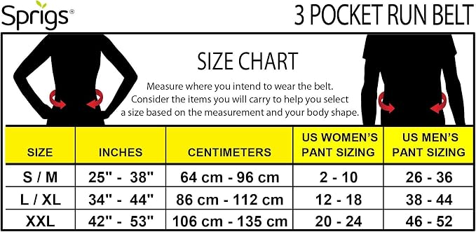 3 Pocket Adjustable Running Belt Waist Pack, Fanny Pack For Working Out With Sweat Resistant Backing, Holds All iPhone Models