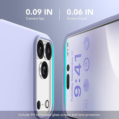 GONEZ Magnetic for iPhone 17 Pro Max Case, Compatible with MagSafe, [Screen Protector + Camera Lens Protector], Liquid Silicone Anti-Scratch Shockproof Protective Phone Case 6.9 inch, Lilac