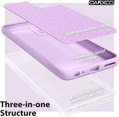 oakxco for Motorola Moto G Power 5G 2023 Phone Case Liquid Silicone, Thin Slim Soft Rubber Gel TPU Plain Simple Cover for Women Girl Cute, Matte Solid Color, Lilac Lavender Light Purple