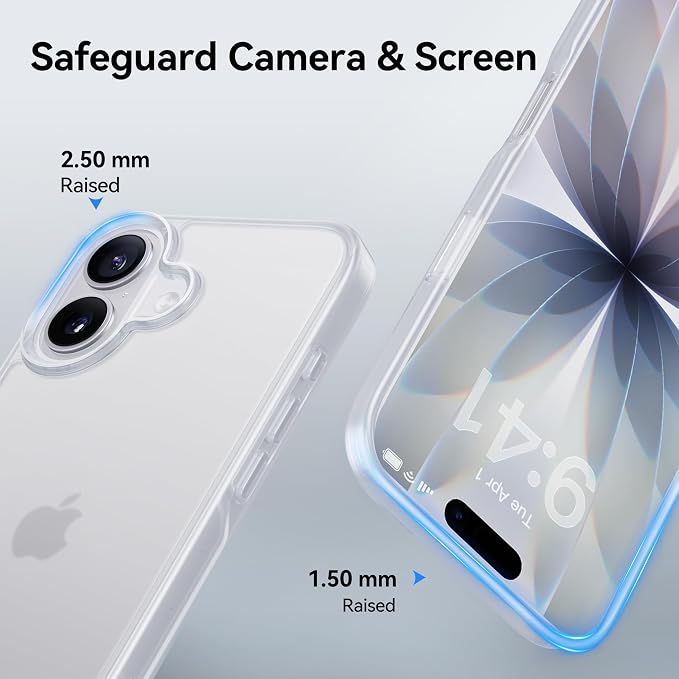 CASEKOO Armor Shockproof Designed for iPhone 17 Case [16FT Military Grade Protection] Matte Finish Protective Phone Case Anti-Fingerprint Thin Slim Hard Cover for iPhone 17, Frosted White