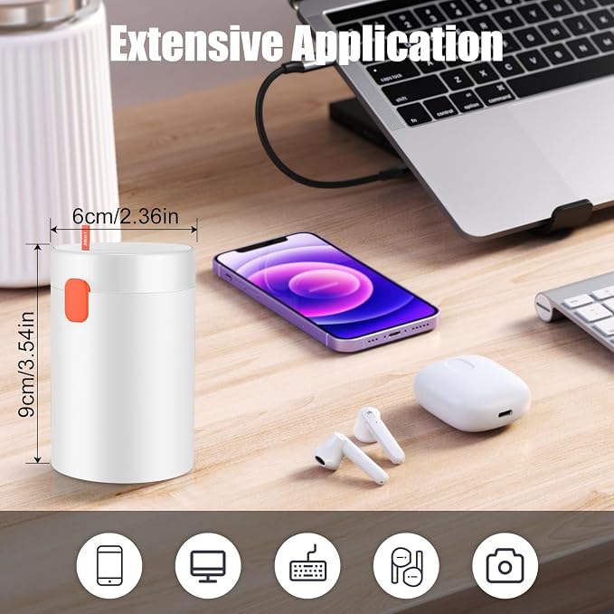 VICHYIE 20 in 1 Multifunctional Cleaner Kit for Electronic Devices, Keyboard Cleaning Brush, Headphones Cleaner Kit for AirPods, Multi-Tool for Cleaning Laptop, Earbuds, Camera, Cellphones (White)