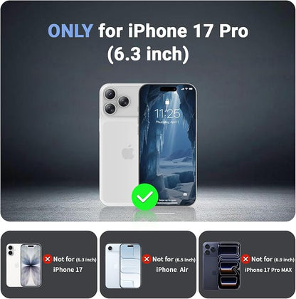 jaroco Magnetic for iPhone 17 Pro Case, [Compatible with MagSafe][Military Grade Drop Protection][Heavy Duty Protection][Non-Slip][Shockproof] 2-Layer Durable Bumper Phone Casee 6.3''-Deep Blue