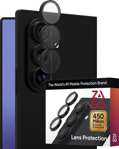 ZAGG Glass Elite Samsung Galaxy Z Fold8 Ultra Camera Lens Protector | Anti-Reflective, 5X Stronger Impact & Scratch Resistant Aluminosilicate Glass - Easy Installation, Smudge-Free Surface