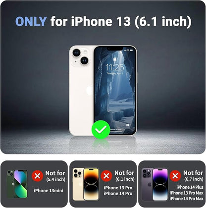 jaroco Magnetic for iPhone 13 Case, [Compatible with MagSafe][Military Grade Drop Protection][Heavy Duty Protection][Non-Slip][Shockproof] 2-Layer Durable Bumper Phone Case 6.1''-Deep Blue