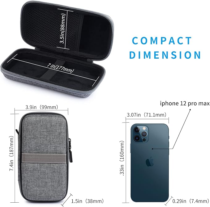 Skynew Power Bank Case for INIU 20000mAh Power Bank, Portable Charger Case for Durecopow 20000mAh Solar Power Bank and iMuto 30000mAh Power Bank with Carabiner