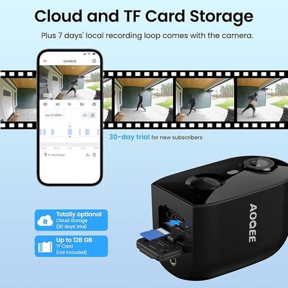 Solar Camera Outdoor Wireless-2K Battery Powered Outside Cameras for Home Security with PIR Motion Detection, Siren Alarm, 2-Way Talk, SD Card&Optional Cloud Storage, Work with Alexa, Y8 1P