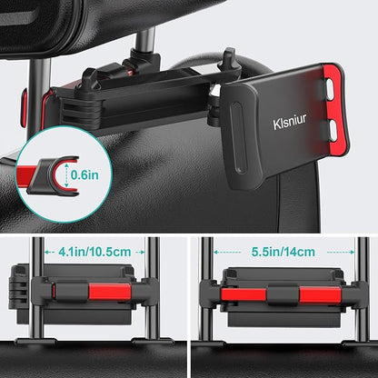 Car Headrest Mount, Tablet Headrest Holder, Car Backseat Seat Mount Holder Universal 360° Rotating Adjustable for All 6"-10.5" Tablet iPad iPad Air iPad mini,Samsung(Red)