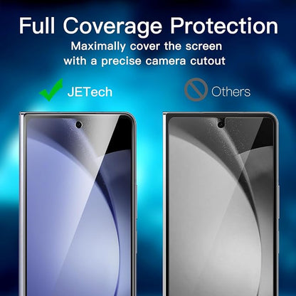 JETech Front Screen Protector for Samsung Galaxy Z Fold 5, 3-Pack | Full-Coverage PET Film, HD Clear, Case-Friendly Design