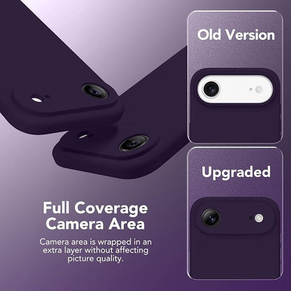 Magnetic for iPhone Air Case, Compatible with MagSafe, [Full Camera Protection][Screen Protector] Silicone Shockproof Protective Phone Case for iPhone 17 Air 6.5", Deep Purple