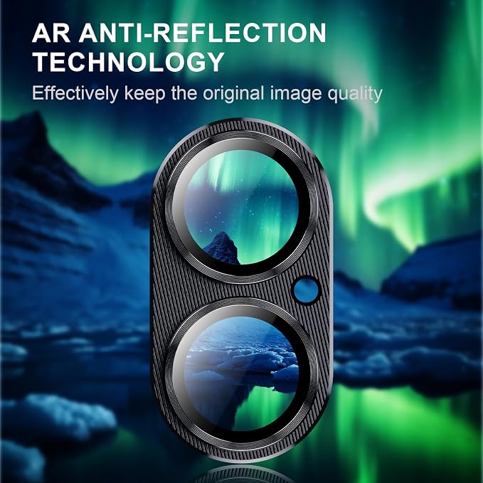 AFARER 2Pack Camera Lens Protector Film for iPhone 17/iPhone16/16Plus,9H Tempered Glass Anti Scratch Shockproof Full Protective Case Friendly,Does not Affect Night Shots,Sliver