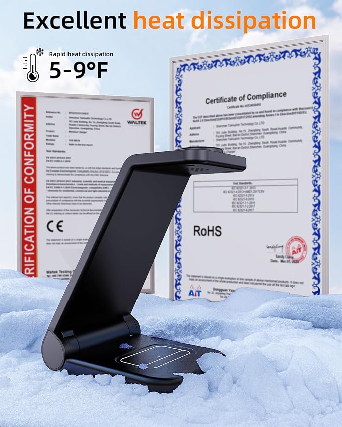 Wireless Charger for Samsung, 3 in 1 Wireless Charging Station for Samsung Galaxy Watch 8 7 6 5 4 3 Pro Classic Galaxy Buds 3/2 Pro,Charger for Samsung Galaxy S25 Ultra/S25/S24/S23/S22/S21/Note20