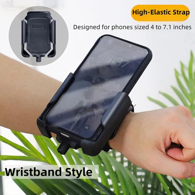 Running Armband 2-in-1 Wrist & Arm Phone Holder for Running/Cycling – 360° Swivel, Fits iPhone/Samsung 4.0-7.0 Inch Smartphones