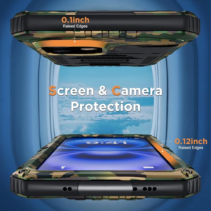 Beasyjoy for iPhone 16 Case Waterproof, Metal Heavy Duty Full Body Protective Case with Built-in Screen Protector, Military Grade Shockproof Dustproof Defender Rugged Cover for iPhone 16 6.1" Camo