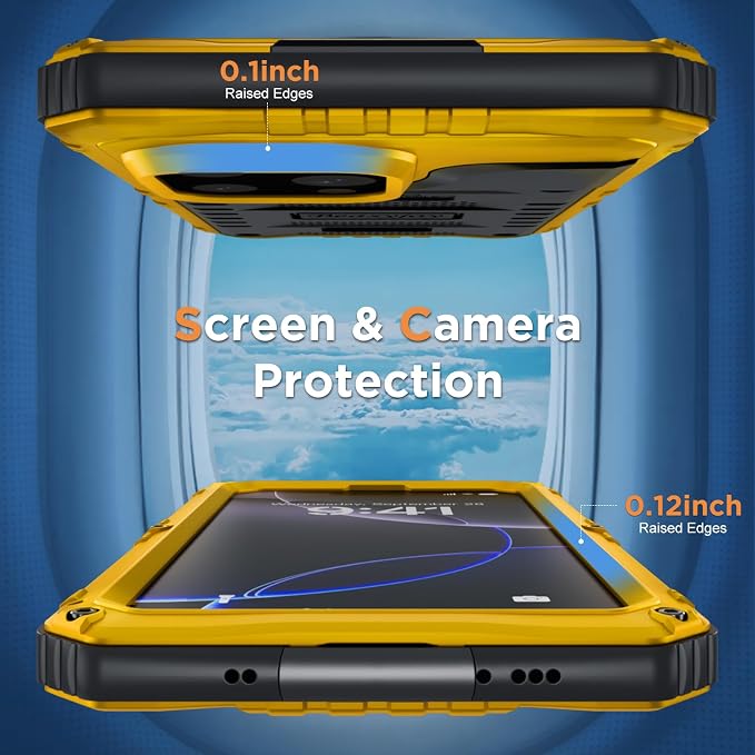 Beasyjoy for iPhone 16 Pro Case Waterproof, Metal Heavy Duty Full Body Protective Case with Built-in Screen Protector, Military Grade Shockproof Dustproof Defender Cover for iPhone 16 Pro 6.3", Yellow