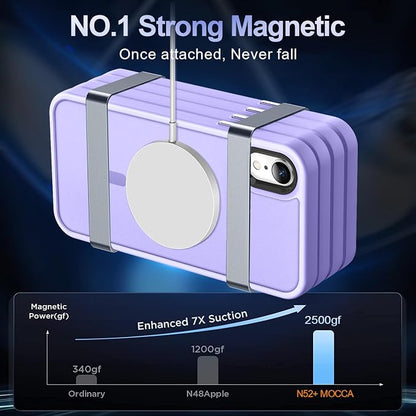 MOCCA Strong Magnetic for iPhone XR Phone Case, [Compatible with Magsafe][Mil-Grade Drop Protection] Slim Thin Translucent Matte Protective Cover Case for iPhone XR Case 6.1'', Light Purple