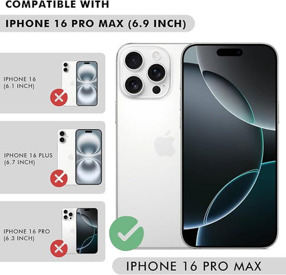 ZVE Wallet Case for iPhone 16 Pro Max with Card Holder, Ring Stand Crossbody Zipper Wallet Lanyard Case for iPhone 16 Pro Max 6.9 Inch-Beige