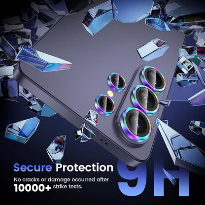 Tensea (3+2PCS Compatible with Samsung Galaxy S26 Ultra Camera Lens Protector, 9H Tempered Glass Camera Cover Screen Protector Metal Individual Ring [Installation Tray][Case Friendly]