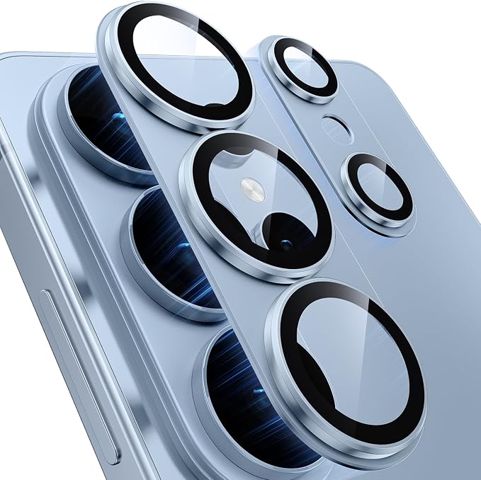 for Samsung Galaxy S26 Ultra Camera Lens Protector - Matte Titanium Alloy [Military Grade Shatterproof] [Strong Adsorption] Glass Camera Screen Protector for S26 Ultra, Blue